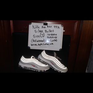 Nike air max 97’s silver bullet Size 7. Please veiw all photos.